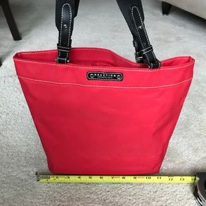 Kenneth Cole Reaction red canvas bag